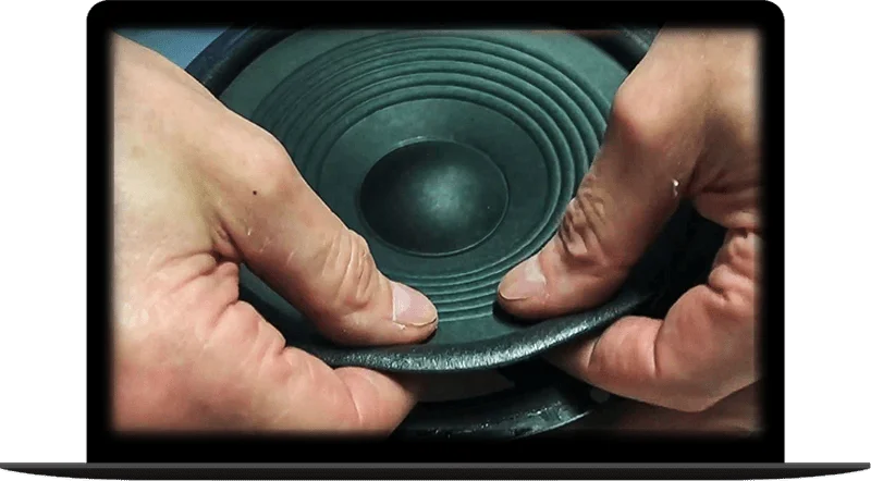 Riconatura altoparlante Riparazione altoparlanti riconatura